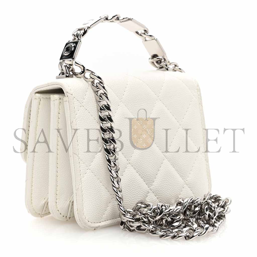 Ch*el caviar quilted pick me up clutch with chain (13*9.5*6cm)